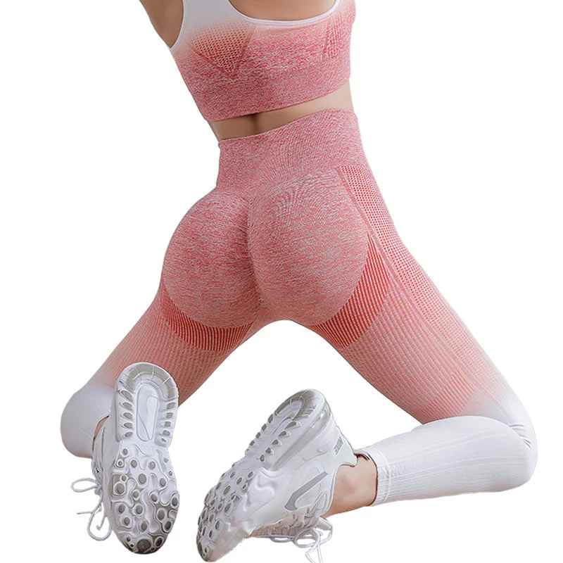

2021 butt lifting yoga pants custom made yoga pants wholesale eco friendly ladies spandex nylon fabric camo gradient, Customized colors