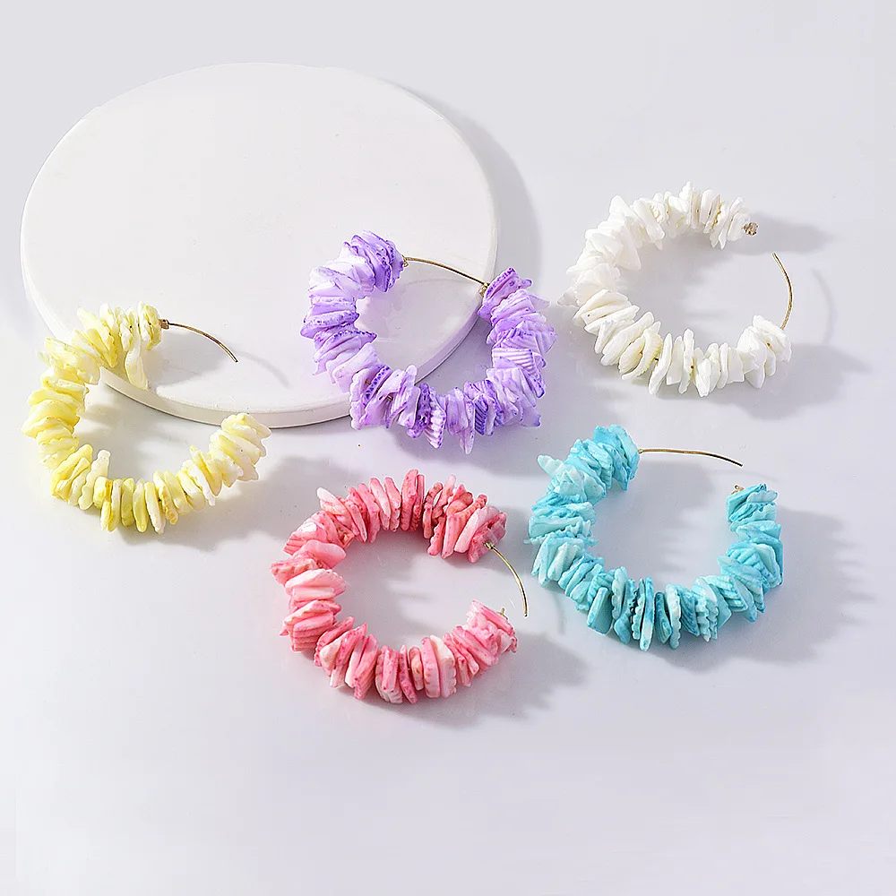 JUHU New fashion and popular C-shaped earrings natural shell earrings simple and elegant design jewelry for women, Colorful
JUHU New fashion and popular C-shaped earrings natural shell earrings simple and elegant design jewelry for women, Colorful