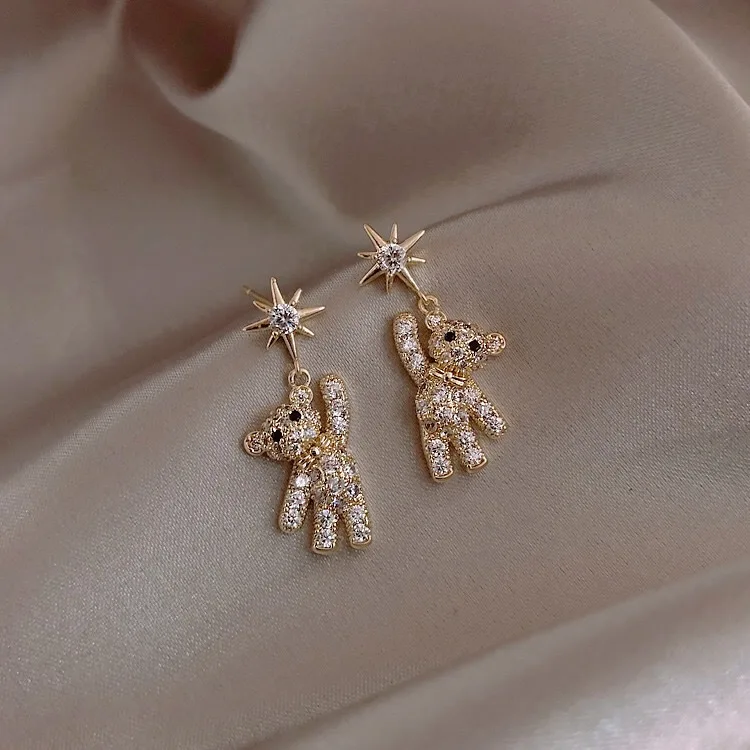 JuHu Korea S925 Silver Needle Bear Retro Port Style Cute Sweet Beauty Wild Design Earrings, Silver needle -1418
JuHu Korea S925 Silver Needle Bear Retro Port Style Cute Sweet Beauty Wild Design Earrings, Silver needle -1418