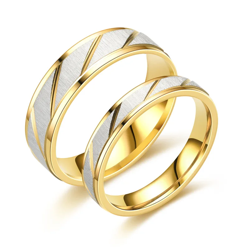 Factory Wholesale 4mm 6mm Couple Rings for Men Women High Quality Stainless Steel wedding rings gold 18k couple Gold Plate
Factory Wholesale 4mm 6mm Couple Rings for Men Women High Quality Stainless Steel wedding rings gold 18k couple Gold Plate