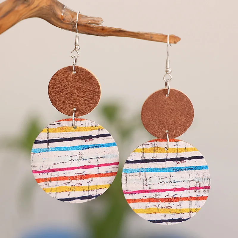 Geometric Round Wooden Dangle Hook Earrings Vintage Unique Bohemian Wood Earrings For Woman Gift
Geometric Round Wooden Dangle Hook Earrings Vintage Unique Bohemian Wood Earrings For Woman Gift