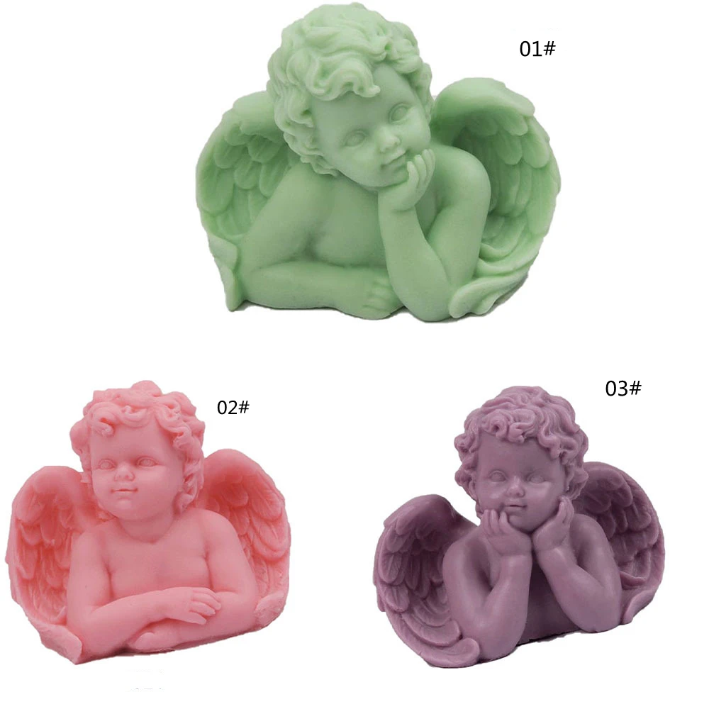 W027 DIY Angle With Wings Silicon Candle Mould 3D Baby Angel Clay Candle Silicone Cake Mold, Pink
W027 DIY Angle With Wings Silicon Candle Mould 3D Baby Angel Clay Candle Silicone Cake Mold, Pink