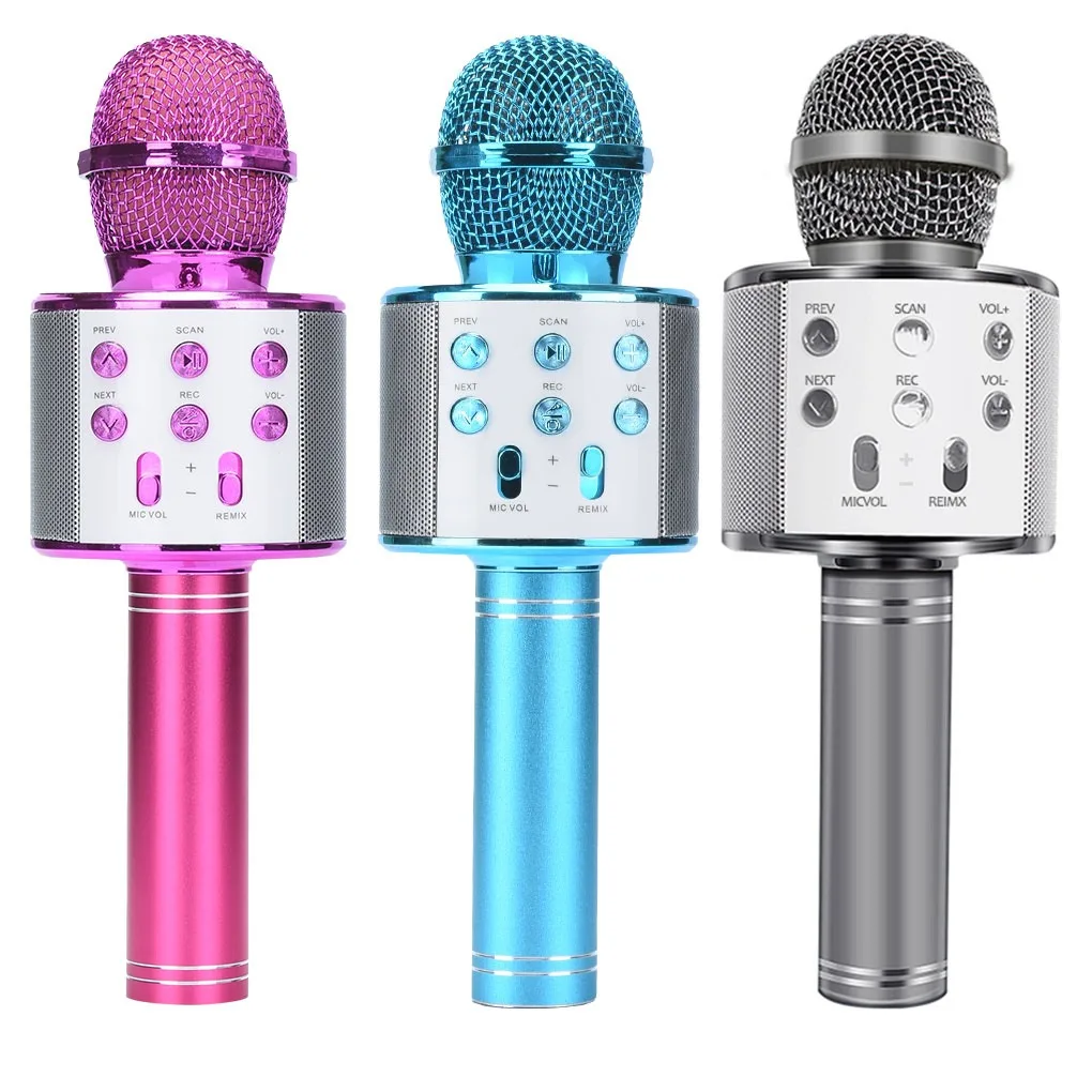 Wholesale WS858 Portable Karaoke Microphone Wireless Professional Speaker Home KTV Handheld Microphone, Gold
Wholesale WS858 Portable Karaoke Microphone Wireless Professional Speaker Home KTV Handheld Microphone, Gold