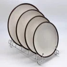 8 9 10 12 14 Inch Round Plates for Restaurant Korean Style Melamine Restaurant Dinner Plates Set