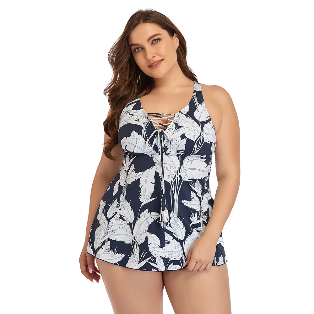 Rope Women's Large Size Swimsuit Printed Skirt Swimwear Inner Boxer Swimming Trunks, As pictures
Rope Women's Large Size Swimsuit Printed Skirt Swimwear Inner Boxer Swimming Trunks, As pictures