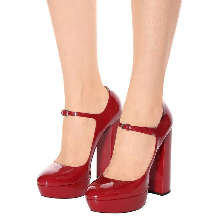 New Fashion Arrivals Round Toe Platform Pumps Shoes Chunky High Heel Buckle Strap Red Black Solid Leather Pole Dancing Shoes, Black,red
New Fashion Arrivals Round Toe Platform Pumps Shoes Chunky High Heel Buckle Strap Red Black Solid Leather Pole Dancing Shoes, Black,red