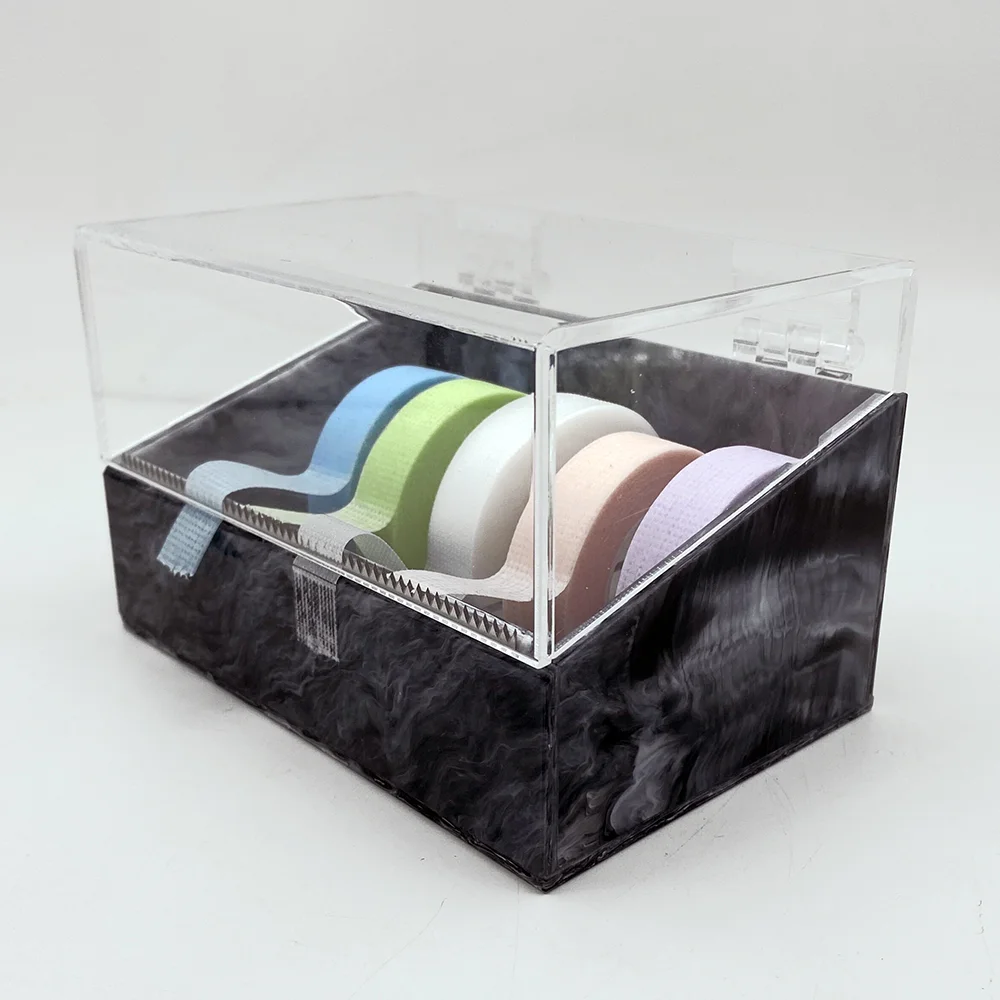 Wholesale Marble Pink grey white tape storage box good quality acrylic lash tape dispenser eyelash tape cutting box for lashtape
Wholesale Marble Pink grey white tape storage box good quality acrylic lash tape dispenser eyelash tape cutting box for lashtape
