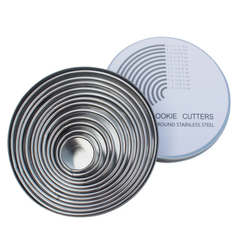 12 pcs personalized kitchen large heavy duty mousse ring metal stainless steel circle round shape cookie cutter set
12 pcs personalized kitchen large heavy duty mousse ring metal stainless steel circle round shape cookie cutter set