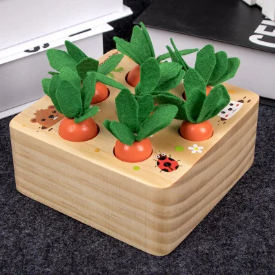 1-3 years Early Childhood Education Puzzle Sensory Inspection Shape Matching Carrot Pulling Game Wooden Toy
1-3 years Early Childhood Education Puzzle Sensory Inspection Shape Matching Carrot Pulling Game Wooden Toy