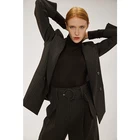 Latest Double Breasted Suit Coat High Waist Pants Designed For Women Formal