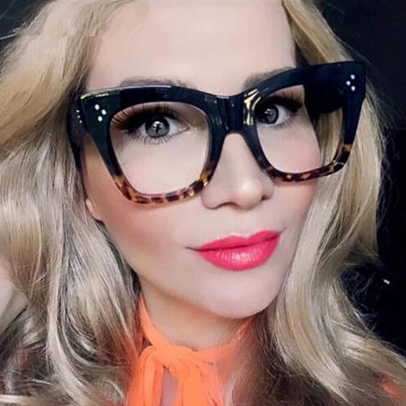 New design Women Oversized Cat Eye Sunglassesuv400 Clear Crystal Eyewear TR90 Optical Frames Transparent eyeglasses
New design Women Oversized Cat Eye Sunglassesuv400 Clear Crystal Eyewear TR90 Optical Frames Transparent eyeglasses