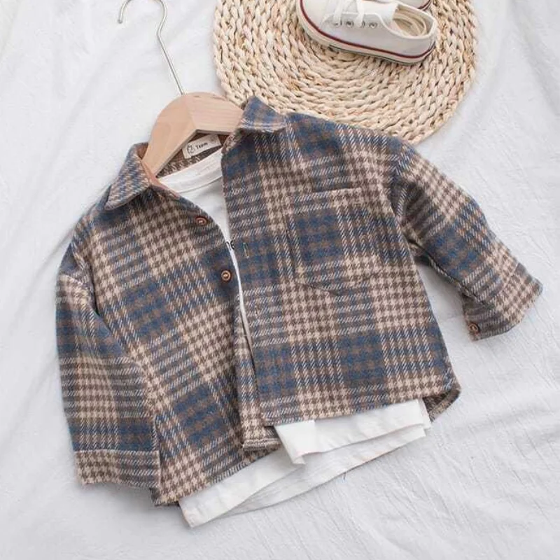Fashion Baby Girl Boy Plaid Shirt Jacket Warm Child Shirt Thick Loose Outfit Cotton Spring Autumn Baby Casual Clothes 2-8Y
Fashion Baby Girl Boy Plaid Shirt Jacket Warm Child Shirt Thick Loose Outfit Cotton Spring Autumn Baby Casual Clothes 2-8Y