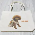 Colorful Pattern Shopping Tote Canvas Bag Heat Printing Cotton Tote Bags