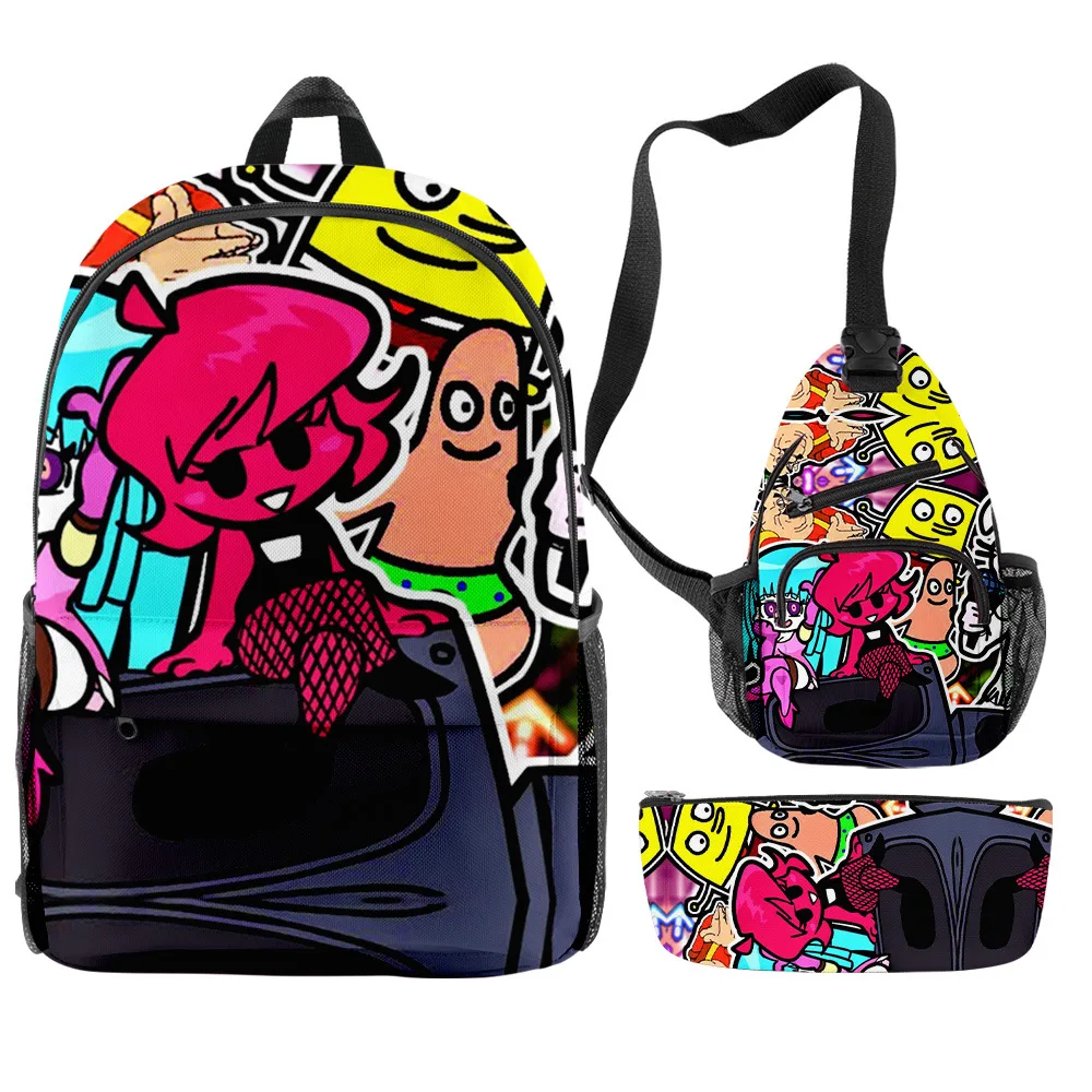 2021 hot selling fashion stock 3 pieces set Friday Night Funkin backpack wholesale Casual bag in 3d pieces set for boys men, Prink with print
2021 hot selling fashion stock 3 pieces set Friday Night Funkin backpack wholesale Casual bag in 3d pieces set for boys men, Prink with print