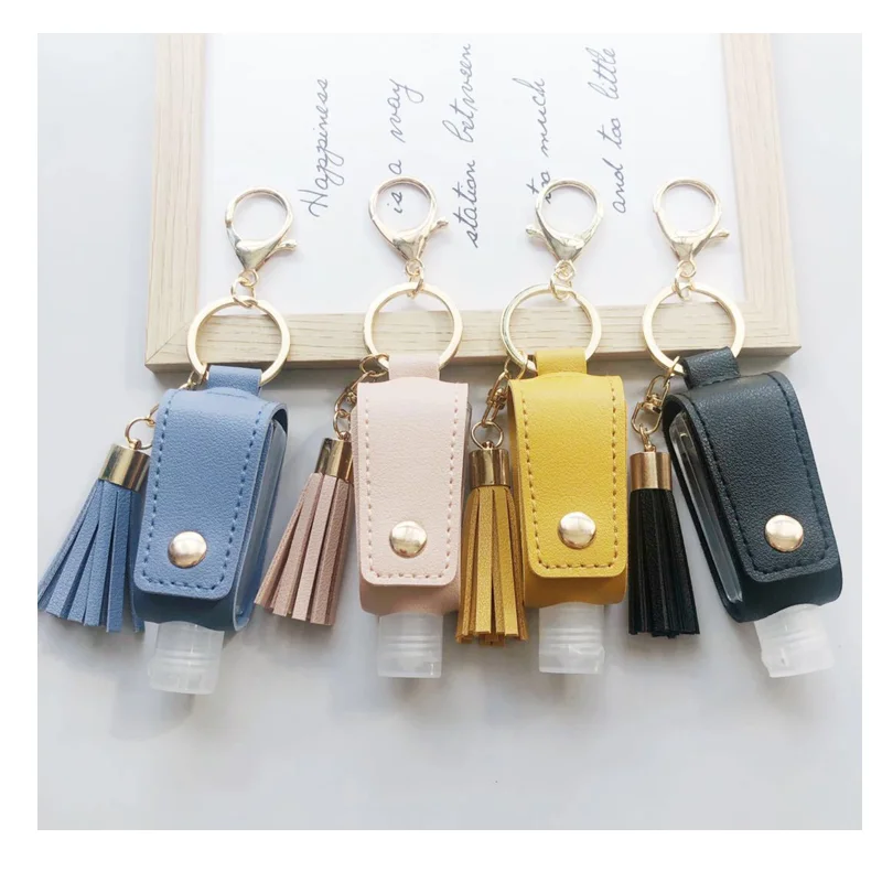 2020 Factory Fashion Cherry Pink Leather hand Soap santinizer bottle holder keychain leather bag case with tassels, Custom color
2020 Factory Fashion Cherry Pink Leather hand Soap santinizer bottle holder keychain leather bag case with tassels, Custom color