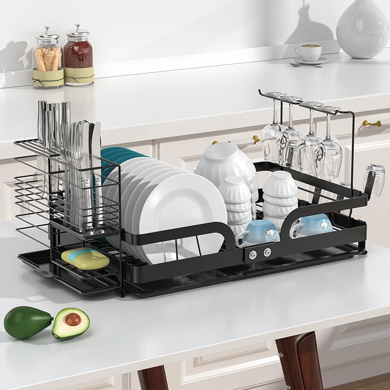 Multi-function Foldable Thick Material Single Tier kitchen cabinet Storage Dish Drainer Rack Wholesales, Black
Multi-function Foldable Thick Material Single Tier kitchen cabinet Storage Dish Drainer Rack Wholesales, Black