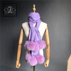 pom pom cashmere winter wool scarf shawl for women