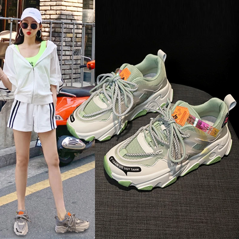 Hot Selling New Breathable Mesh Female Thick Bottom Fashion Sports Shoes Sneakers, As your request
Hot Selling New Breathable Mesh Female Thick Bottom Fashion Sports Shoes Sneakers, As your request