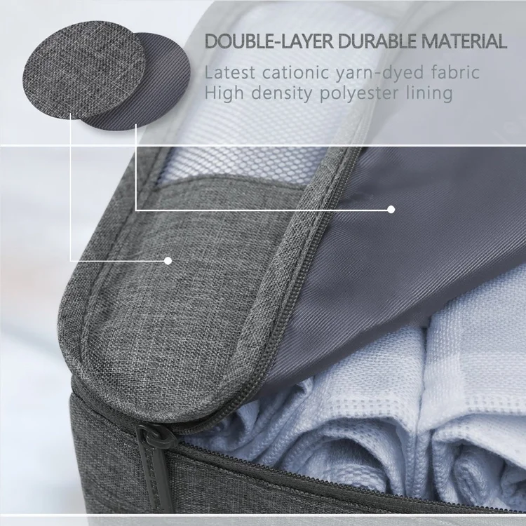 Waterproof luggage packing cubes storage travel organizer bag set