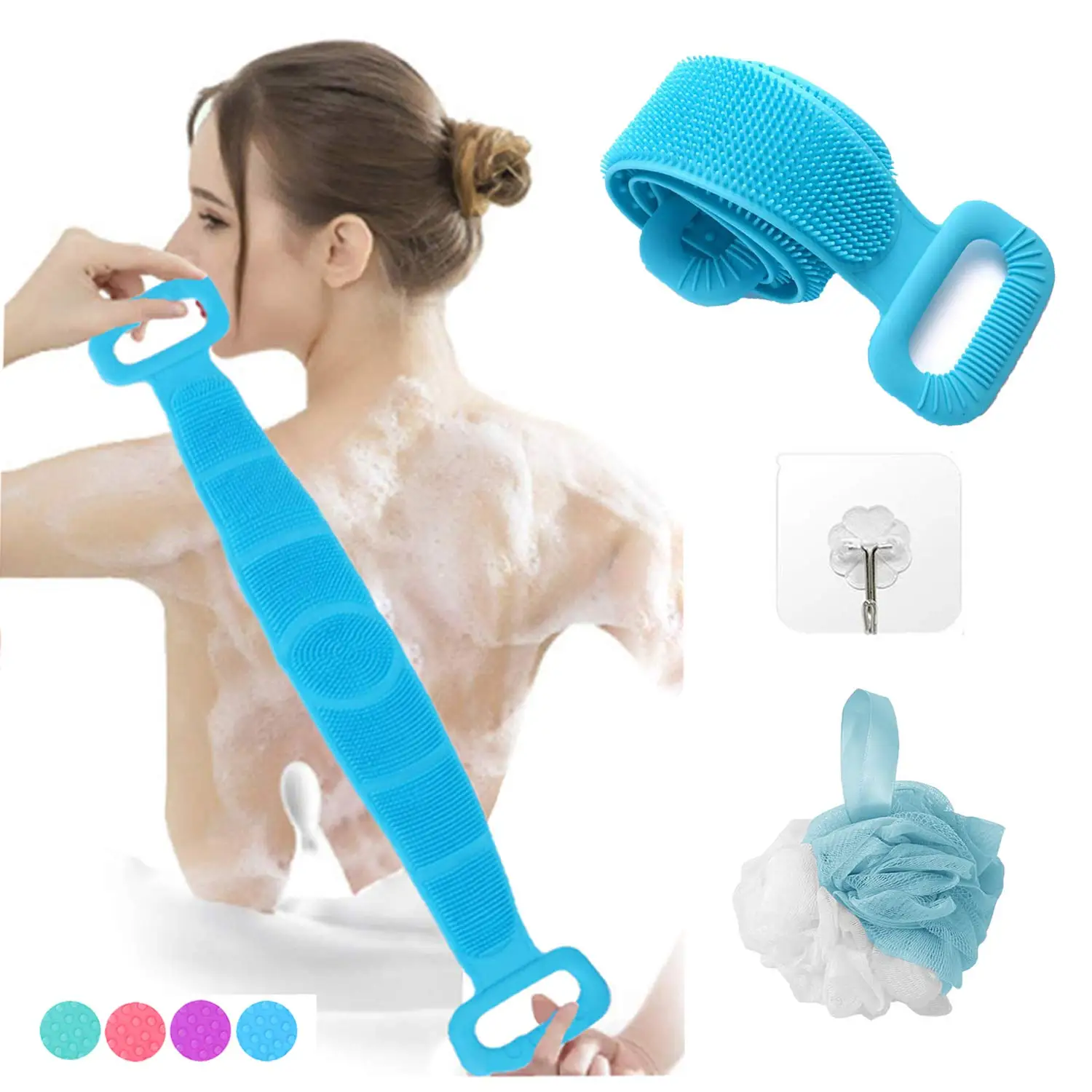 Silicone Back Clean Scrubber Shower bath Towel soft bath Body brush lotion to back Easy to clean for man and women
Silicone Back Clean Scrubber Shower bath Towel soft bath Body brush lotion to back Easy to clean for man and women