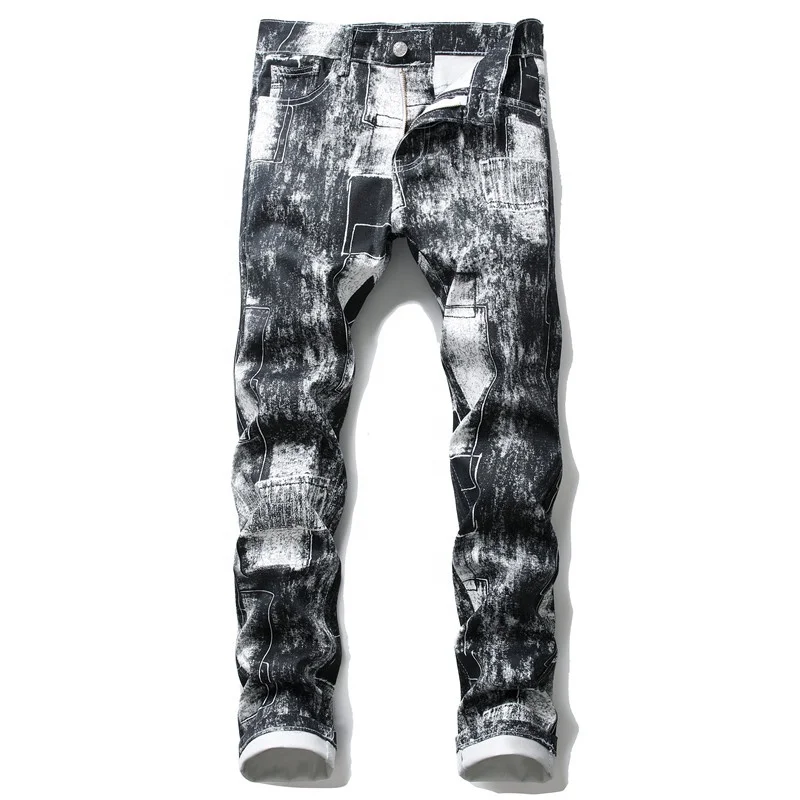 2020 new printed casual Korean white flowered pants European fashionable nightclub men's jeans
2020 new printed casual Korean white flowered pants European fashionable nightclub men's jeans