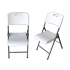 2020 Wholesale HDPE Outdoor White Garden Plastic Portable Folding Chair