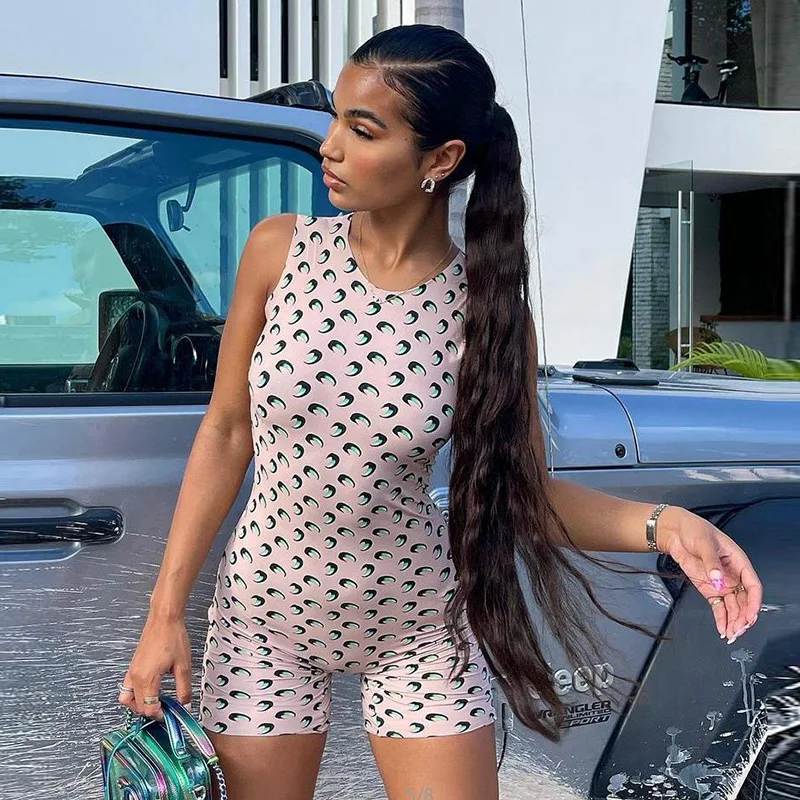 XUQING Wholesale summer new o neck bodycon fashion print sleeveless one piece rompers jumpsuits for women, Photo shows
XUQING Wholesale summer new o neck bodycon fashion print sleeveless one piece rompers jumpsuits for women, Photo shows