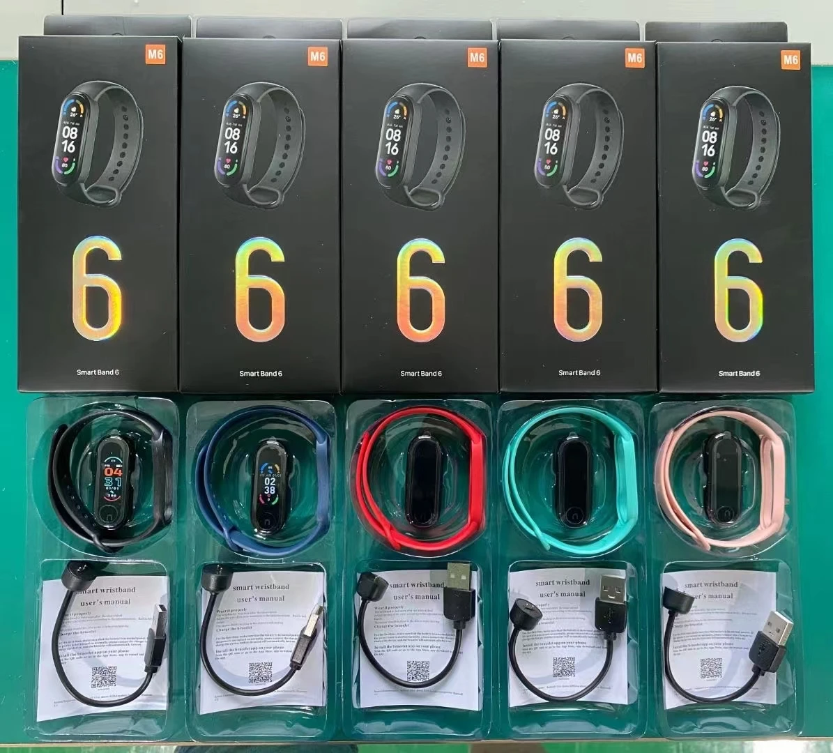 Color screen magnetic charging 13 languages gift factory direct high matching M6 smart bracelet
Color screen magnetic charging 13 languages gift factory direct high matching M6 smart bracelet