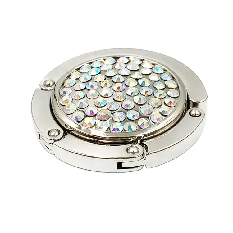 Portable foldable folding Crystal zinc alloy Purse Handbag round rhinestone Hook Hanger Bag Holder
Portable foldable folding Crystal zinc alloy Purse Handbag round rhinestone Hook Hanger Bag Holder