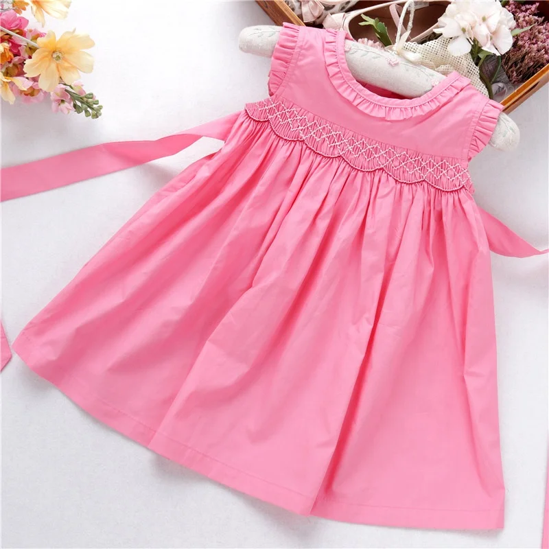 C203750 baby dresses newborn girl's dress smocked pink solid plaid ruffles hand made clothes cotton
C203750 baby dresses newborn girl's dress smocked pink solid plaid ruffles hand made clothes cotton