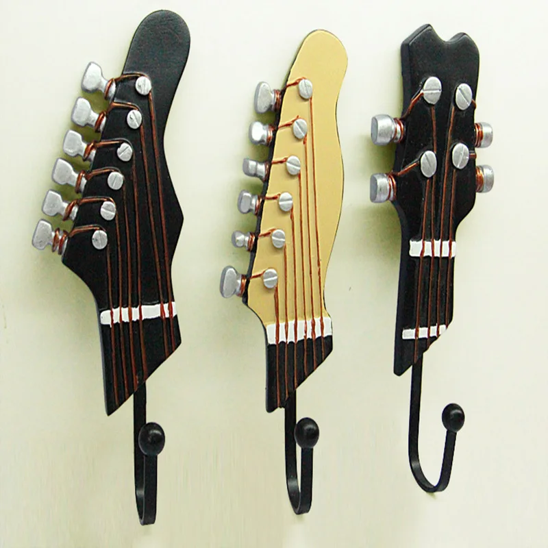 High Quality Creative Hand-painted Guitar Head Shape Resin Craft Home Decoration Clothing Rack Wall Decoration, As photo
High Quality Creative Hand-painted Guitar Head Shape Resin Craft Home Decoration Clothing Rack Wall Decoration, As photo