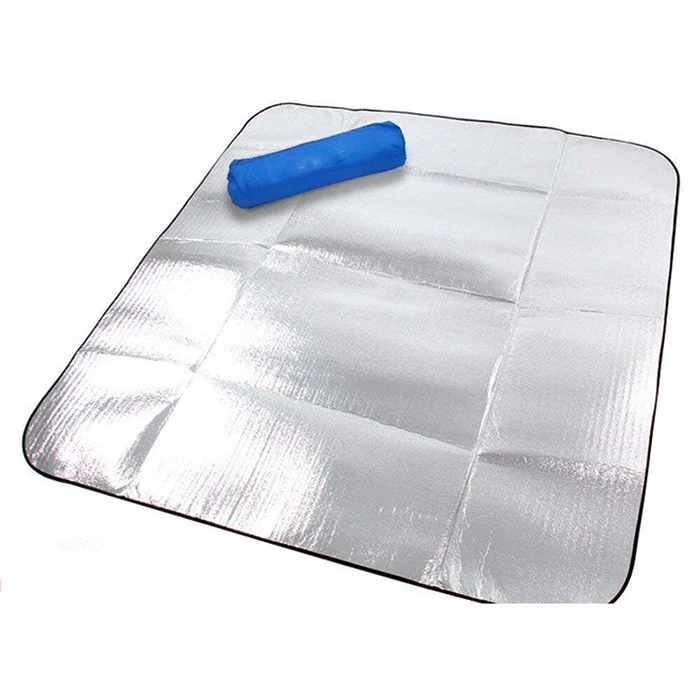 Cheap bulk waterproof sand free beach double sided aluminum film washable large camping picnic blanket mat, Sliver
Cheap bulk waterproof sand free beach double sided aluminum film washable large camping picnic blanket mat, Sliver