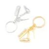 Stylist Hair Dryer Scissor Comb Dangle Pendant Keychain Key Ring KP675