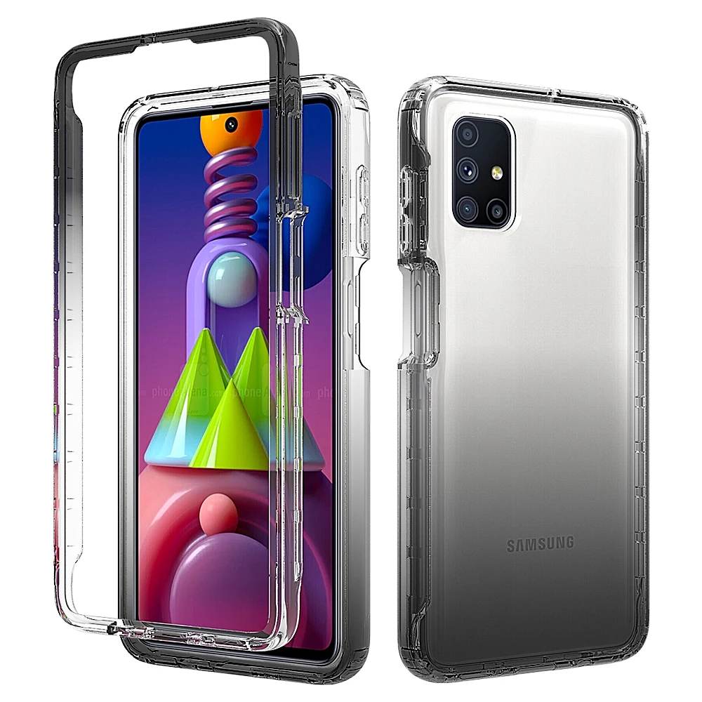 Transparent Clear Gradient Color Two-piece 360 Full Cover Case for Samsung Galaxy M51 with Front Frame
Transparent Clear Gradient Color Two-piece 360 Full Cover Case for Samsung Galaxy M51 with Front Frame