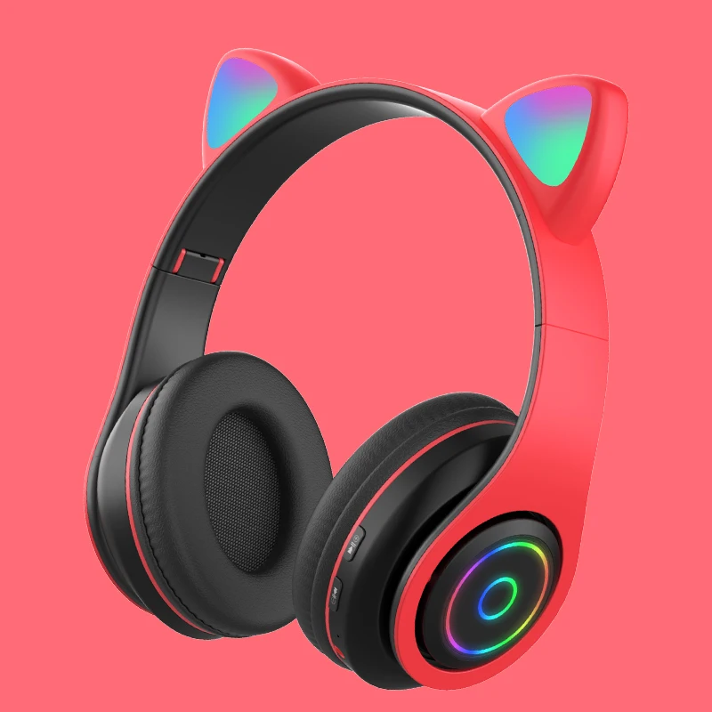Hot sale Factory price wholesale B39M high-quality cat ear headphones with LED lights and cute style
Hot sale Factory price wholesale B39M high-quality cat ear headphones with LED lights and cute style