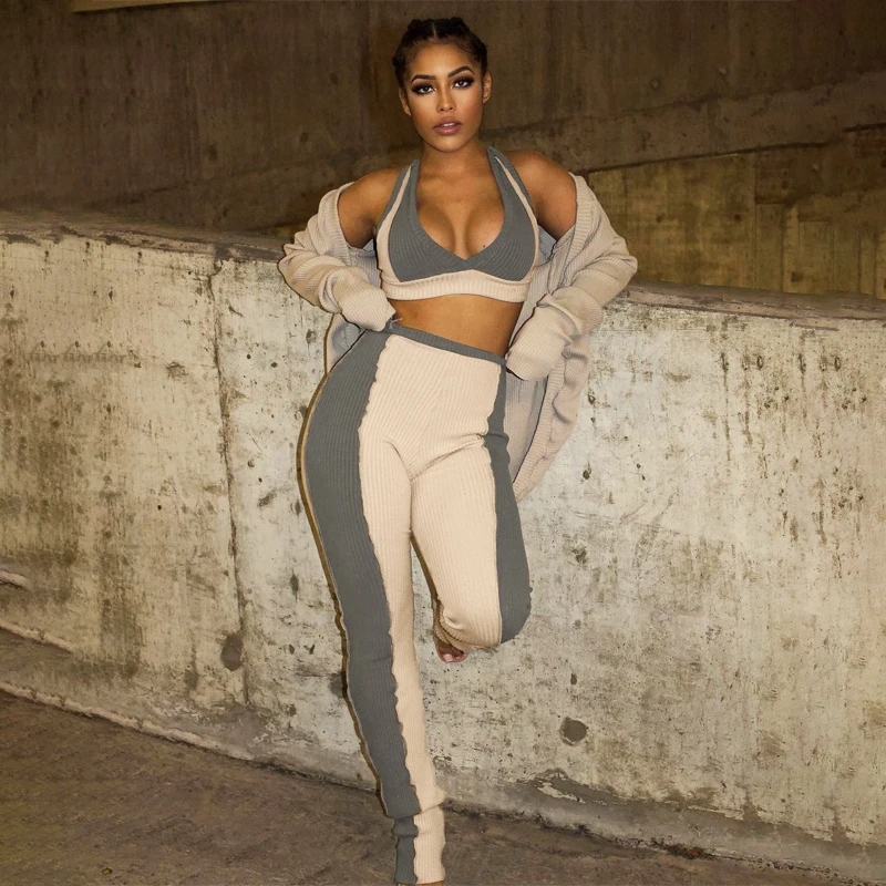 Nibber M21S00901 Patchwork Knitted Two Piece Set Women 2021 Spring Sporty Crop Top+Pencil Leggings Suit Factory Wholesale Custom
Nibber M21S00901 Patchwork Knitted Two Piece Set Women 2021 Spring Sporty Crop Top+Pencil Leggings Suit Factory Wholesale Custom