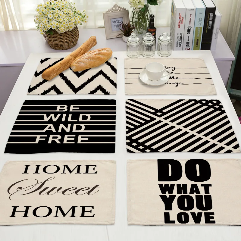 1Pcs Geometric Letter Pattern Placemat Dining Table Mats Drink Coasters Cotton Linen Pads 42*32cm Kitchen Accessories, As show
1Pcs Geometric Letter Pattern Placemat Dining Table Mats Drink Coasters Cotton Linen Pads 42*32cm Kitchen Accessories, As show