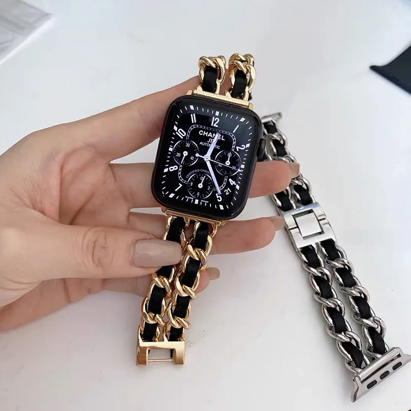 Metal Watch Strap Luxury Chain Bracelet Diamond Bracelet For Apple Watch Band 40mm 44mm
Metal Watch Strap Luxury Chain Bracelet Diamond Bracelet For Apple Watch Band 40mm 44mm