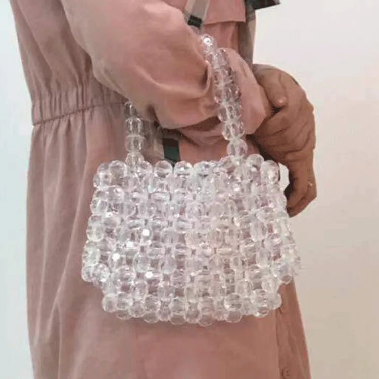 Crystal beaded shopping beach handbag hollow clear acrylic box transparent clutch wedding evening bags women 
Crystal beaded shopping beach handbag hollow clear acrylic box transparent clutch wedding evening bags women