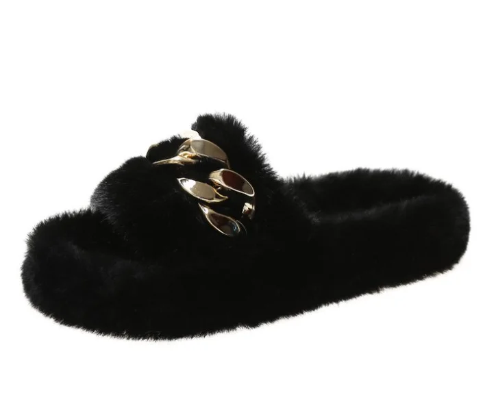Hot summer sexy real fox fur slippers with furry diamond chain fluffy slides, 6 colors
Hot summer sexy real fox fur slippers with furry diamond chain fluffy slides, 6 colors