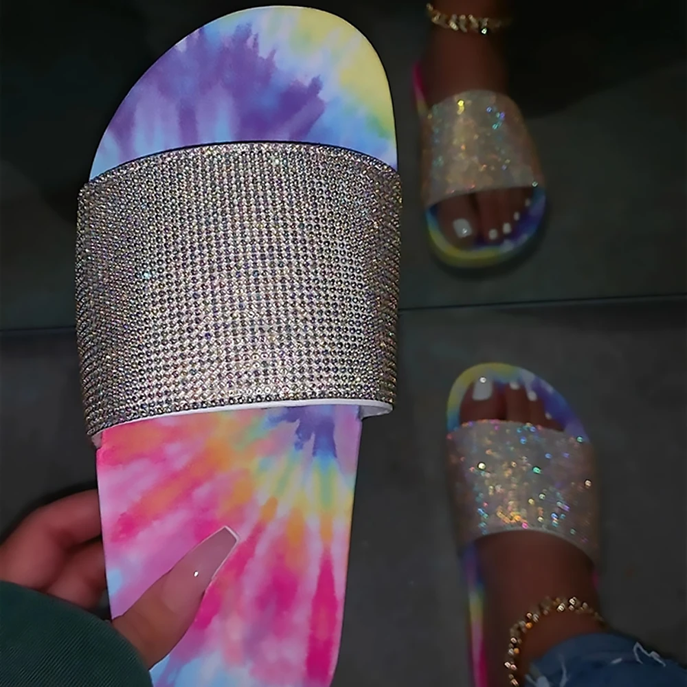 Summer Wholesale Cheap Tie Dye Fashion DIAMOND Cheap Factory flat base slipper sandals
Summer Wholesale Cheap Tie Dye Fashion DIAMOND Cheap Factory flat base slipper sandals