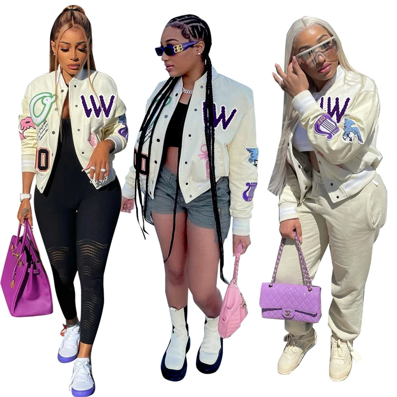 Spring New High Street Letterman Jacket Fashion Print Pattern Single Breasted Baseball Jacket For Ladies, As picture
Spring New High Street Letterman Jacket Fashion Print Pattern Single Breasted Baseball Jacket For Ladies, As picture