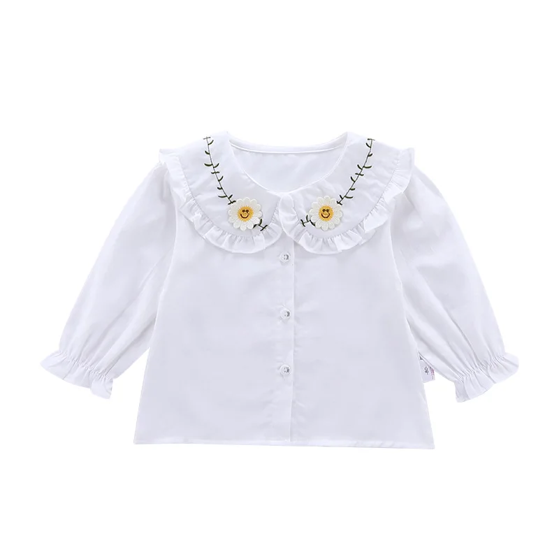 Girl White Baby Collar Shirt Spring 2021 Sweet Girl Pure Sunflower Collar Cardigan Shirt
Girl White Baby Collar Shirt Spring 2021 Sweet Girl Pure Sunflower Collar Cardigan Shirt