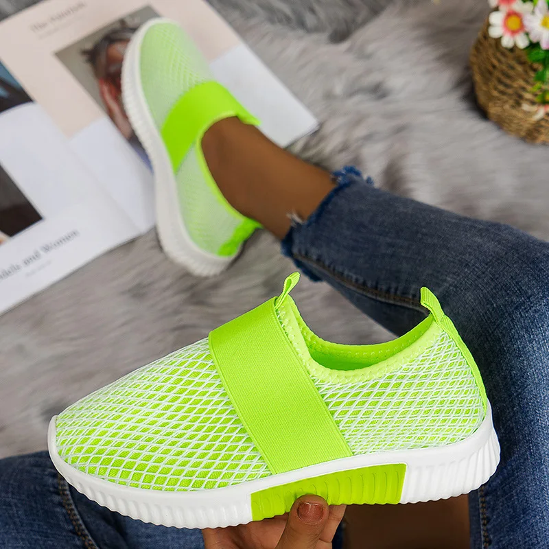 Soft and breathable knitted upper elastic band detail women shoes slip on casual and comfy lady flats sport sneakers
Soft and breathable knitted upper elastic band detail women shoes slip on casual and comfy lady flats sport sneakers