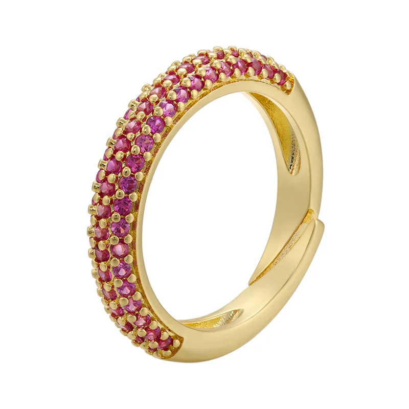 Luxury Real Gold Bling Rainbow CZ Zirconia Open Ring Exquisite Color Rhinestone Crystal Ring For Women Party
Luxury Real Gold Bling Rainbow CZ Zirconia Open Ring Exquisite Color Rhinestone Crystal Ring For Women Party