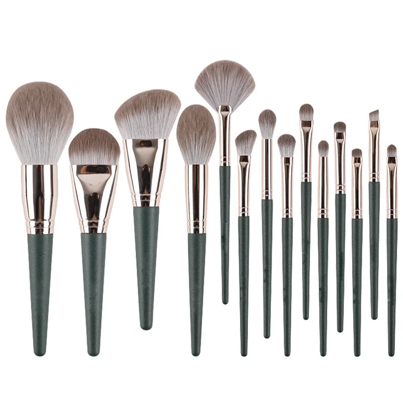 14 makeup brush sets, eye shadow foundation full set of brushes beauty tools, beginner powder brush., As shown
14 makeup brush sets, eye shadow foundation full set of brushes beauty tools, beginner powder brush., As shown