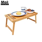 Hotel bamboo wood folding bed breakfast serving tray with legs