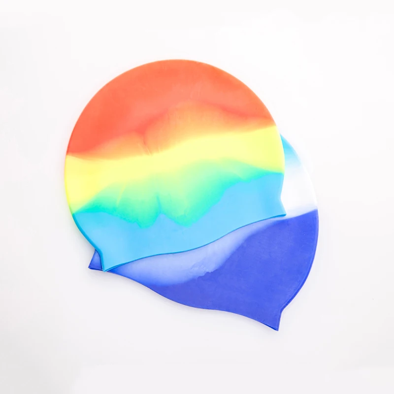 

ZLF Wholesale Teens Swimming Caps Fashion Custom Silicone Caps with Multi-color Customized Logo Swim Hat CP-1, Customized color