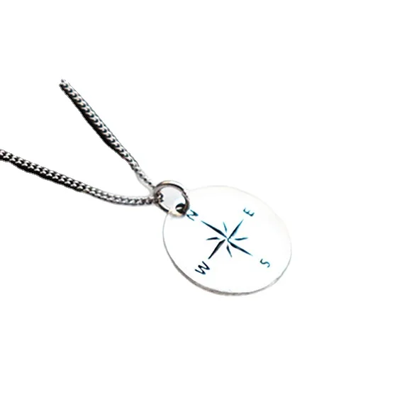 Vintage Coin Shape 925 Sterling Silver Compass Pendant Necklace, Gold/ silver/ rose gold
Vintage Coin Shape 925 Sterling Silver Compass Pendant Necklace, Gold/ silver/ rose gold
