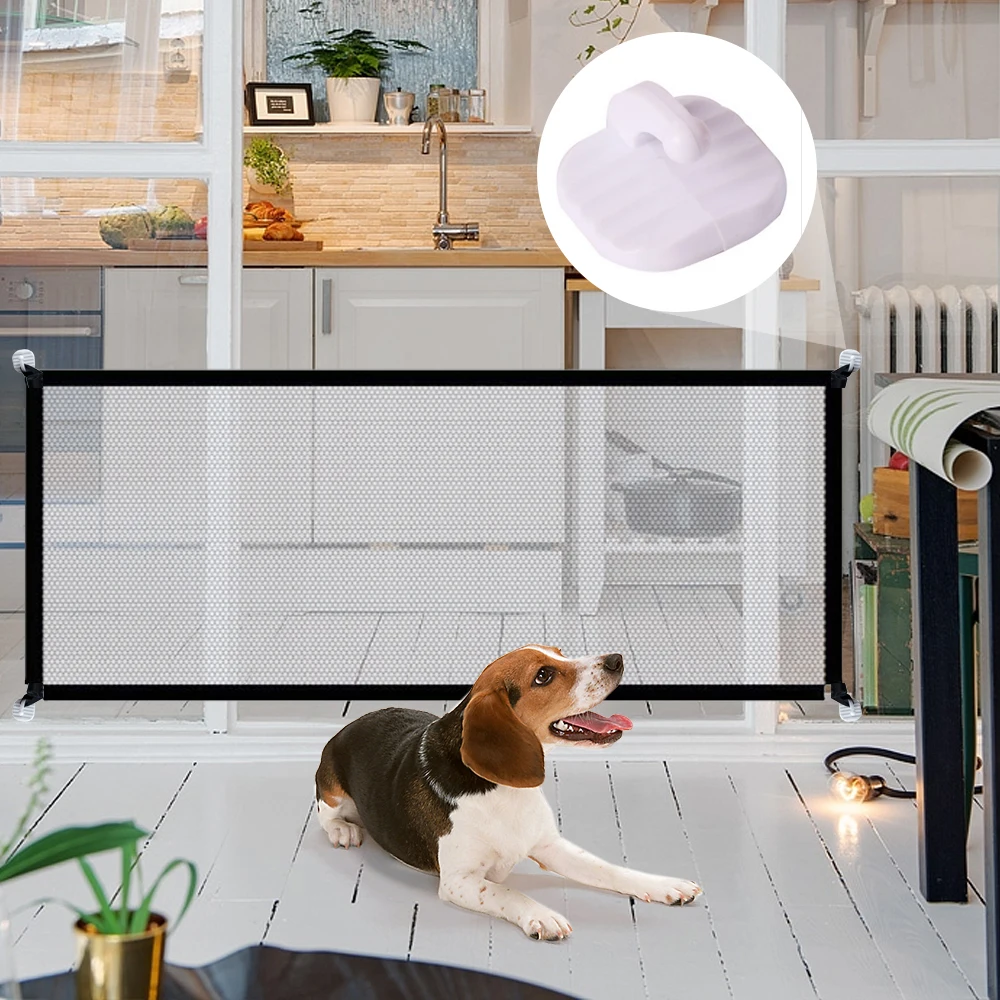 Hot sell automatic retractable magnetic baby safe pet safety gate